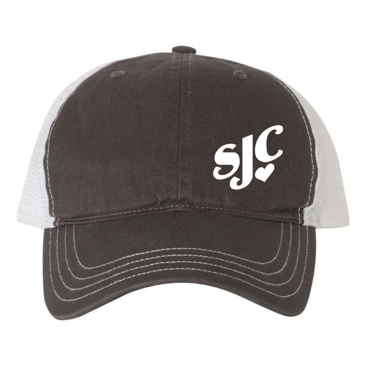 SC Campaign | Richardson Garment-Washed Trucker Cap | Charcoal/White